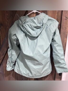 Light Mint Hooded Women's Rain Jacket
